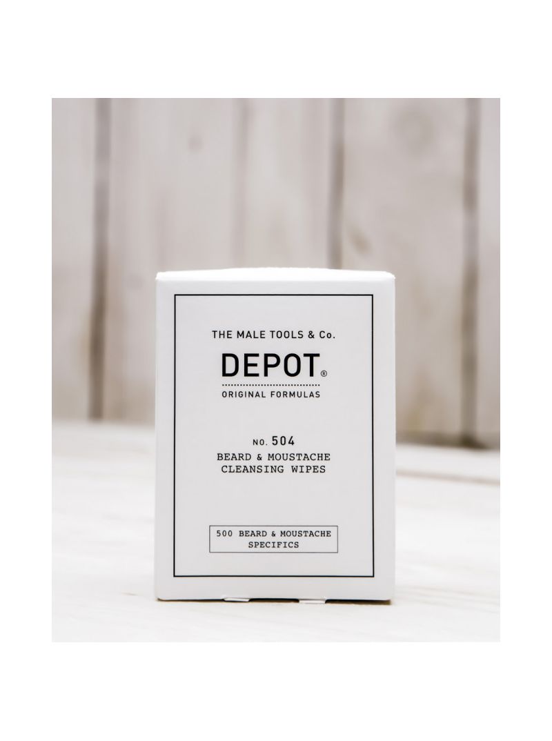 BEARD & MOUSTACHE CLEANSING WIPES N°504 - DEPOT