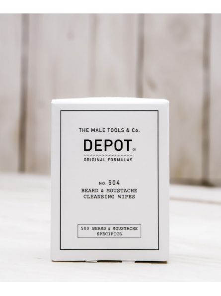 BEARD & MOUSTACHE CLEANSING WIPES N°504 - DEPOT