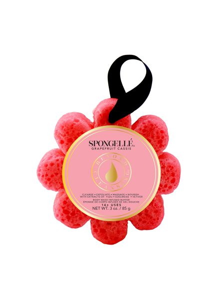 Spongellé Eponge fleur cassis pamplemousse 